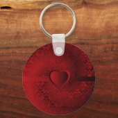 赤ダマスクハート キーホルダー (正面)