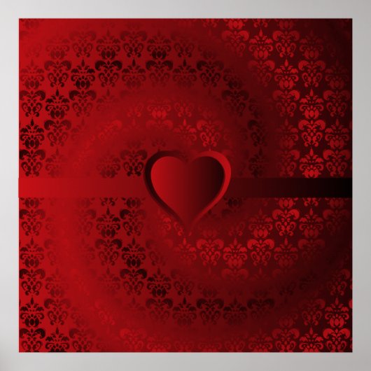 赤ダマスクハート ポスター (正面)