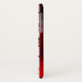 赤ダマスクベルベットチューリップモノグラムブルゴーニュ白 Case-Mate iPhoneケース (裏面/左)