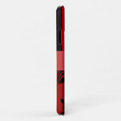 赤ダマスク、赤ストライプいストライプの、お名前 Case-Mate iPhoneケース (裏面/右)