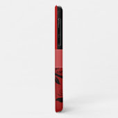 赤ダマスク、赤ストライプいストライプの、お名前 Case-Mate iPhoneケース (裏面/左)