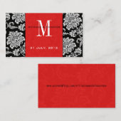 赤ダマスコウェディングサイト名刺 エンクロージャーカード (正面/裏面)