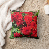赤ダリア花枕 クッション (ブランケット)