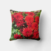 赤ダリア花枕 クッション (裏面)