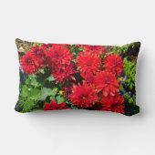 赤ダリア花枕 ランバークッション (裏面)