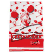 赤チアリーダーに合わせる ミディアムペーパーバッグ (裏面)