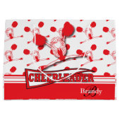 赤チアリーダーに合わせる ラージペーパーバッグ (正面)