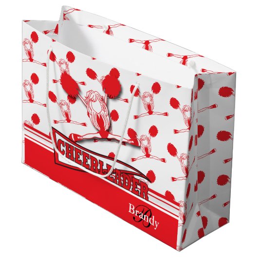 赤チアリーダーに合わせる ラージペーパーバッグ (正面アングル)