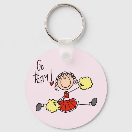 赤チアリーダーTシャツとギフト キーホルダー (正面)