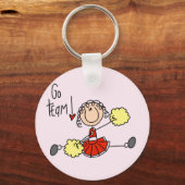 赤チアリーダーTシャツとギフト キーホルダー (正面)