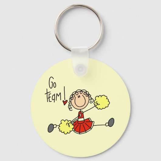 赤チアリーダーTシャツとギフト キーホルダー (正面)