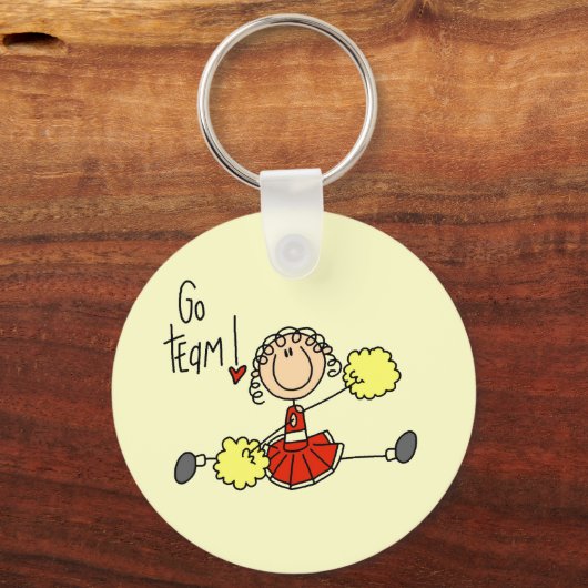 赤チアリーダーTシャツとギフト キーホルダー (正面)