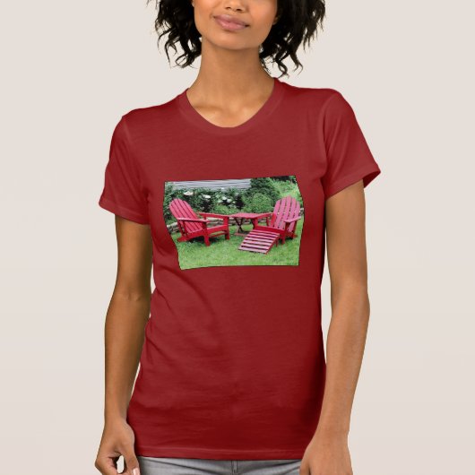 『赤チェア』レディースTシャツ Tシャツ (正面)