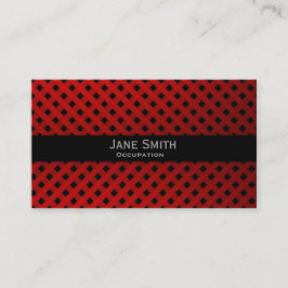 赤チェックタータンチェックパターモダンンスタイリッシュ 名刺