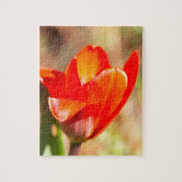 赤チューリップの花 ジグソーパズル