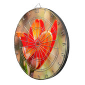 赤チューリップの花 ダーツボード (正面右)