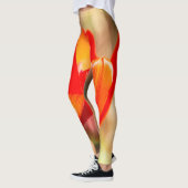 赤チューリップの花 レギンス (左)