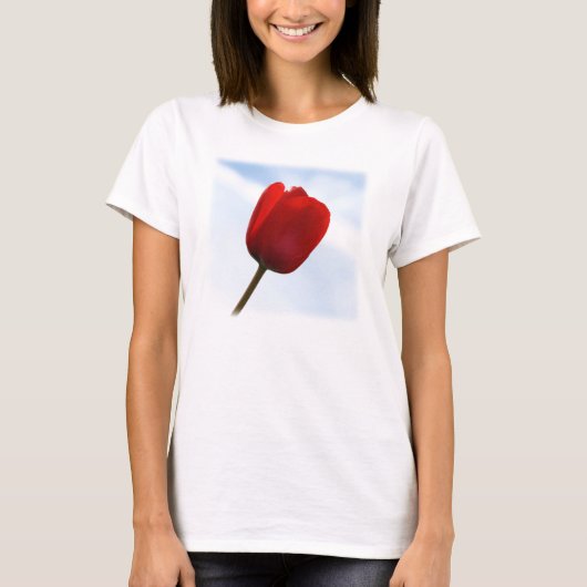 赤チューリップシャツ Tシャツ (正面)