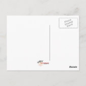 赤チューリップマクロ花カスタム文字葉書 ポストカード (裏面)