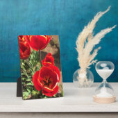 赤チューリップ内側 フォトプラーク (側面)