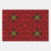 赤チューリップ正方形 ラッピングペーパーシート (正面3)