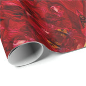 赤チューリップ正方形 ラッピングペーパー (ロールコーナー)