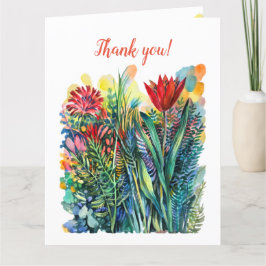 赤チューリップ サンキューカード