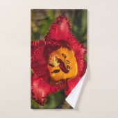 赤チューリップ バスタオルセット (ハンドタオル)