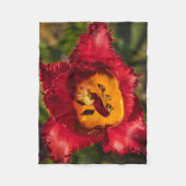 赤チューリップ フリースブランケット (正面)