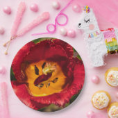 赤チューリップ ペーパープレート (パーティー)