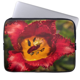 赤チューリップ ラップトップスリーブ