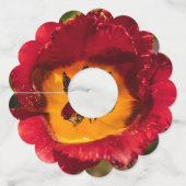 赤チューリップ ワイングラスタグ (正面)