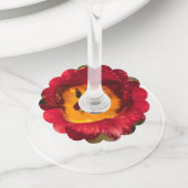 赤チューリップ ワイングラスタグ (クローズアップ)