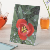 赤チューリップ 台座サイン (インサイチュ)