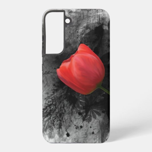 赤チューリップ SAMSUNG GALAXYケース (裏面)