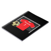 赤チームのサッパーソナライズされたカーシャツ ノートブック (左側)