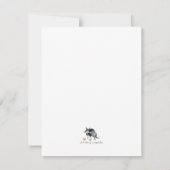 赤ツバキ墨色と水色絵画の (裏面)