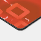 赤ティントジオメトリック正方形デスクマット デスクマット (コーナー)