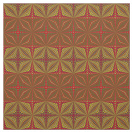 赤ティール（緑がかった色）黄モダン民族繊維族プリント ファブリック