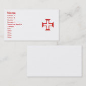 赤テンプラー十字 名刺 (正面/裏面)