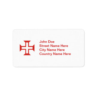 赤テンプル十字 ラベル