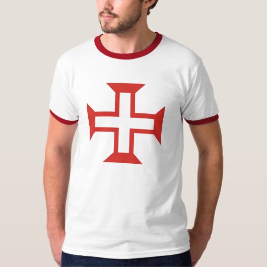 赤テンプル十字 Tシャツ (正面)