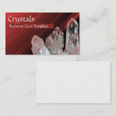 赤テンプレート(白色石英の結晶あり) 名刺 (正面/裏面)