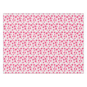 赤デイジーの花レトロ背景の夏 テーブルクロス (正面(横))