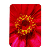 赤デイジーの黄花粉抽象芸術 マグネット (縦)