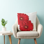 赤デイジーアクセント クッション (椅子)