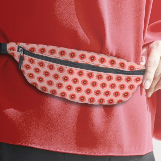 赤デイジーフラワーシームレスパターンFanny Pack ファニーパック