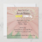 赤デイジーフラワーチャイルドソノグラムベビーシャワー招待状 招待状 (裏面)