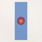 赤デイジー花 ヨガマット (裏面)