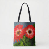 赤デイジー トートバッグ (正面)